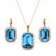 Женский комплект «Лурдес (Aquamarine)» с кристаллами Swarovski®