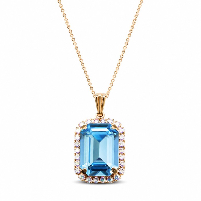 Женский комплект «Лурдес (Aquamarine)» с кристаллами Swarovski®
