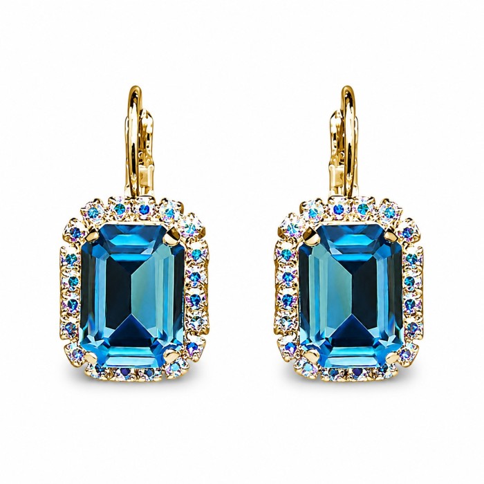 Женский комплект «Лурдес (Aquamarine)» с кристаллами Swarovski®
