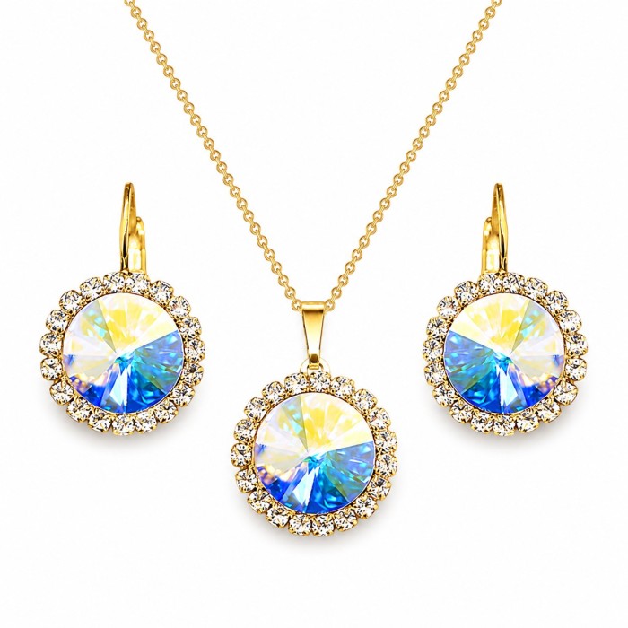 Женский комплект «Кларис (Aurora Borealis)» с кристаллами Swarovski®