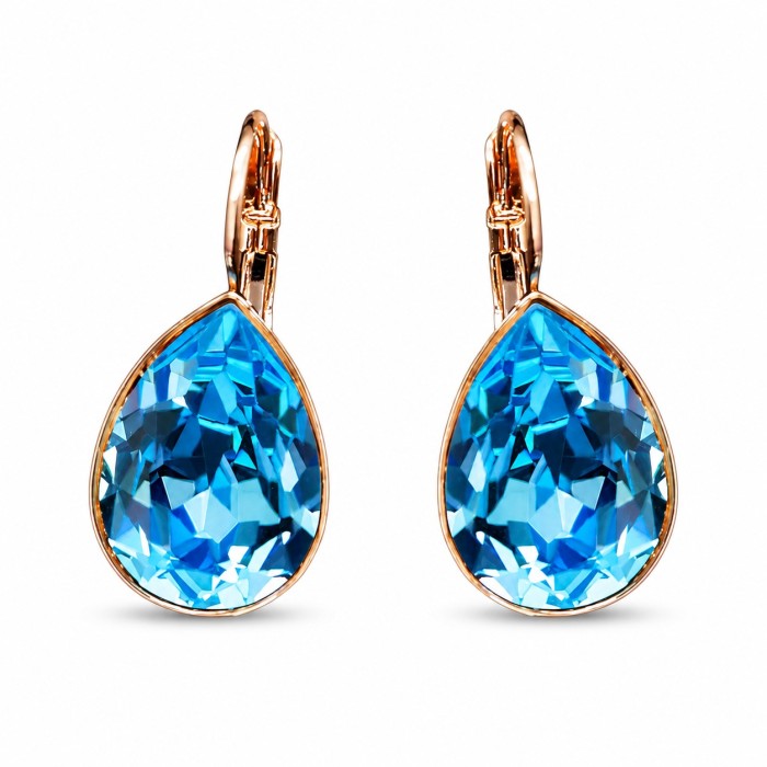 Jewelry Set “Crystal Drop II” (Aquamarine Blue) embellished with Crystals by Swarovski®