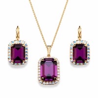 Женский комплект «Лурдес (Amethyst)» с кристаллами Swarovski®