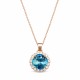 Papuošalų rinkinys moterims DiamondSky „Glare III (Aquamarine Blue)“ su Swarovski kristalais