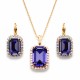 Комплект «Лурдес (Tanzanite)» с кристаллами Swarovski®