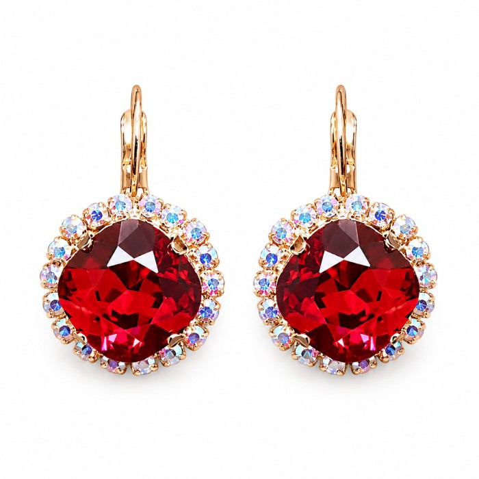Papuošalų rinkinys moterims „Glare III (Scarlet)“ su Swarovski® kristalais