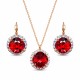 Papuošalų rinkinys moterims „Glare III (Scarlet)“ su Swarovski® kristalais