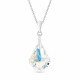 Sidabrinis papuošalų rinkinys moterims „Baroque IV (Aurora Borealis)“ su Swarovski® kristalais