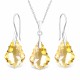 Sidabrinis papuošalų rinkinys moterims „Baroque IV (Golden Shadow)“ su Swarovski® kristalais
