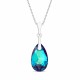 Серебряный комплект «Барокко (Bermuda Blue)» с кристаллами Swarovski®