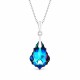 Серебряный женский комплект 925 пробы «Барокко IV (Meridian Blue)» с кристаллами Swarovski®