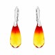 Sidabriniai auskarai „Rainbow Waterfall (Fireopal)“ su Swarovski® kristalais