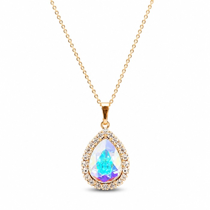 Jewelry Set “Celestial Drop (Aurora Borealis)” created with Crystals by Swarovski®