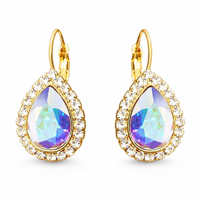 Jewelry Set “Celestial Drop (Aurora Borealis)” created with Crystals by Swarovski®