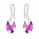 925 Sterling Silver Jewelry Set “Baroque II” (Amethyst Light Chrome) adorned with Crystals by Swarovski®