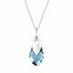 Sidabrinis papuošalų rinkinys moterims „Baroque II (Aquamarine Light Chrome)“ su Swarovski® kristalais