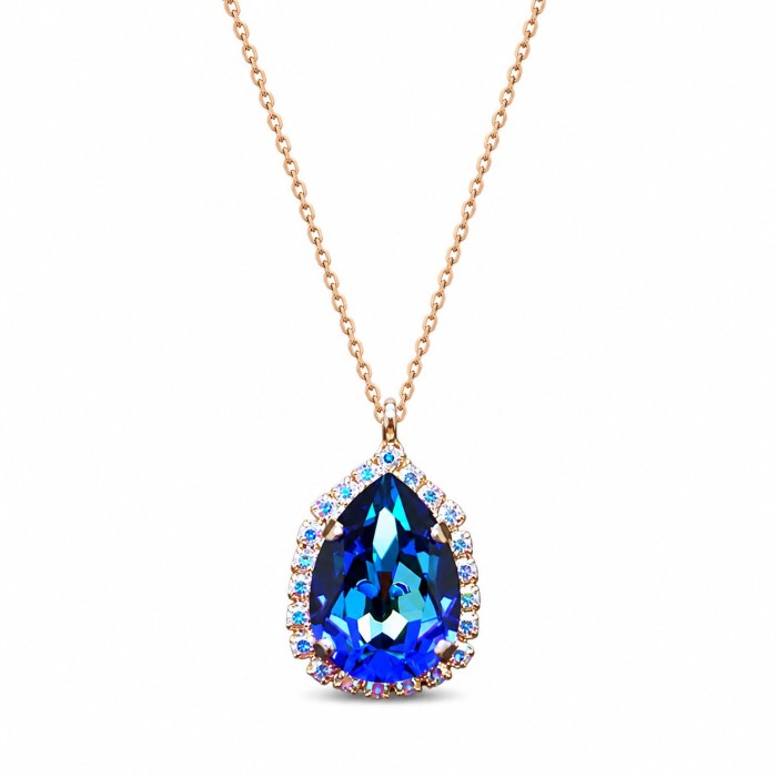 Papuošalų rinkinys moterims „Celestial Drop III (Bermuda Blue)“ su Swarovski® kristalais