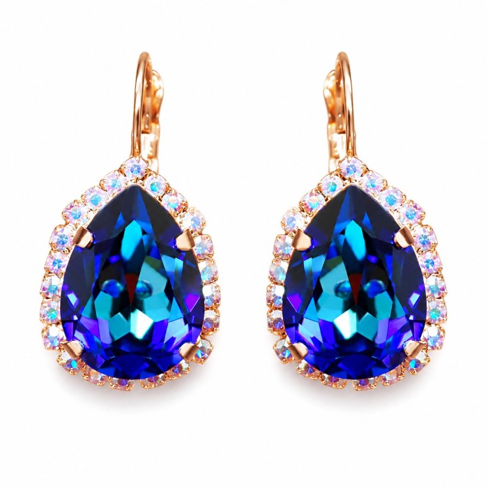 Papuošalų rinkinys moterims „Celestial Drop III (Bermuda Blue)“ su Swarovski® kristalais