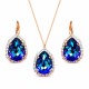 Papuošalų rinkinys moterims „Celestial Drop III (Bermuda Blue)“ su Swarovski® kristalais