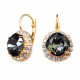 Papuošalų rinkinys moterims DiamondSky „Glare III (Graphite)“ su Swarovski kristalais
