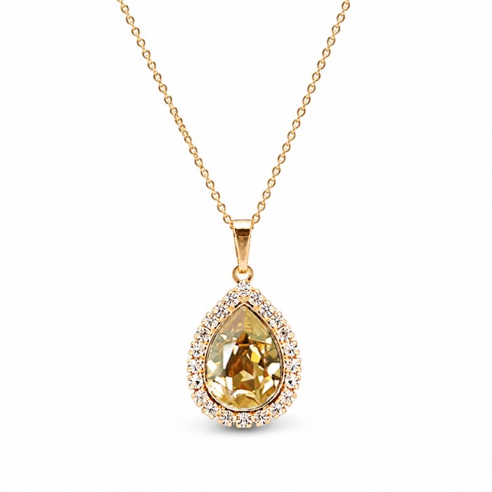 Papuošalų rinkinys moterims „Celestial Drop (Golden Shadow)“ su Swarovski® kristalais