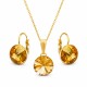 Papuošalų rinkinys moterims „Clarice II (Golden Shadow)“ su Swarovski® kristalais