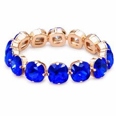 Apyrankė moterims DiamondSky „Glare (Majestic Blue)“ su Swarovski kristalais