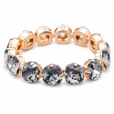 Apyrankė moterims DiamondSky „Glare (Silver Night)“ su Swarovski kristalais