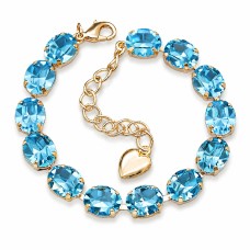 Apyrankė moterims DiamondSky „Venus II (Aquamarine Blue)“ su Swarovski kristalais