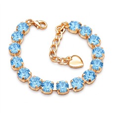 Apyrankė „Klasika (Aquamarine Blue)“ su Swarovski kristalais