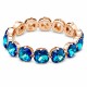 Браслет "Ослепительный Блеск (Bermuda Blue)" с кристаллами Swarovski®