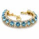 Браслет "Хрустальные Оковы (Aquamarine Blue)" с кристаллами Swarovski®