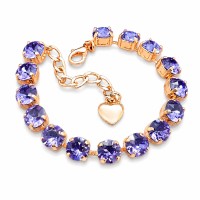 Bracelet “Classic” (Tanzanite) embellished with Crystals by Swarovski®