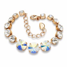 Apyrankė moterims DiamondSky „Vaivorykštė II (Aurora Borealis)“ su Swarovski kristalais