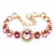 Bracelet “Glare III” (Rose Peach) dazzling with Crystals by Swarovski®