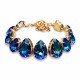 Браслет "Кристальная Капля II (Bermuda Blue)" с кристаллами Swarovski®