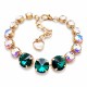 Apyrankė moterims DiamondSky „Vortex II (Emerald / Aurora Borealis)“ su Swarovski kristalais