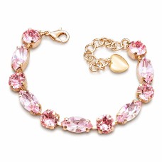 Apyrankė moterims DiamondSky „Chic II (Light Rose)“ su Swarovski kristalais
