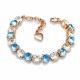 Браслет "Для Тебя II (Aquamarine Blue / Crystal)" с кристаллами Swarovski®