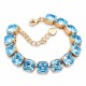 Bracelet “Imperial” (Aquamarine Blue) embellished with Crystals by Swarovski®