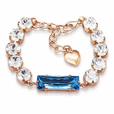 Apyrankė moterims DiamondSky „Venus (Aquamarine Blue)“ su Swarovski kristalais