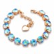 Apyrankė moterims DiamondSky „Klasika (Light Sapphire Shimmer)“ su Swarovski kristalais