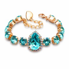 Apyrankė moterims DiamondSky „Celestial Drop (Light Turquoise)“ su Swarovski kristalais