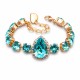 Apyrankė moterims DiamondSky „Celestial Drop (Light Turquoise)“ su Swarovski kristalais