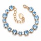 Bracelet “Classic IV” (Aquamarine Blue) created with Crystals by Swarovski®