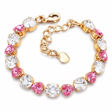 Apyrankė moterims DiamondSky „Romantiškas Švelnumas II (Crystal / Rose)“ su Swarovski kristalais