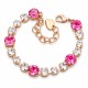 Apyrankė moterims DiamondSky „Klasika II (Light Rose / Crystal)“ su Swarovski karoliukais