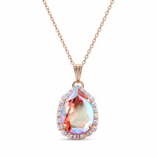 Pakabukas „Celestial Drop III (Rose Peach Shimmer)“ su Swarovski® kristalais
