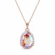 Pakabukas „Celestial Drop III (Rose Peach Shimmer)“ su Swarovski® kristalais