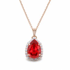Pakabukas „Celestial Drop III (Scarlet)“ su Swarovski® kristalais