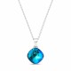 Серебряный кулон 925 пробы «Ослепительный Блеск II (Bermuda Blue)» с кристаллами Swarovski®